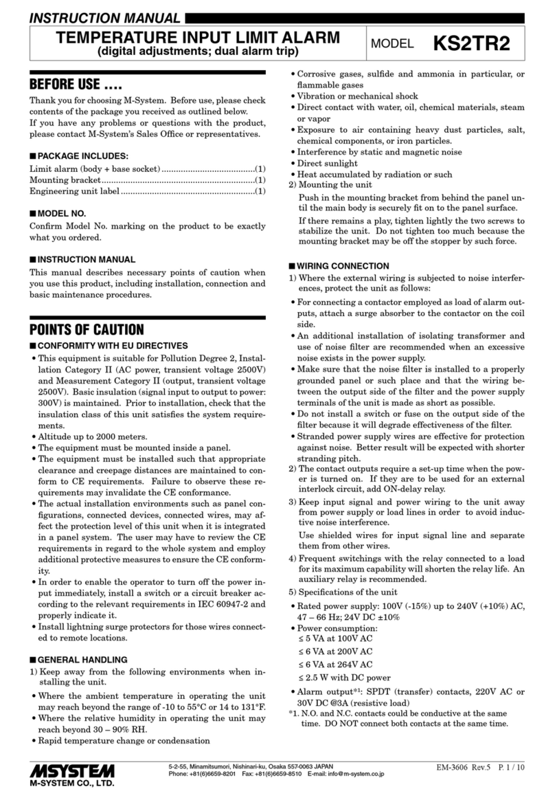 M-system KS2TR2 instruction manual