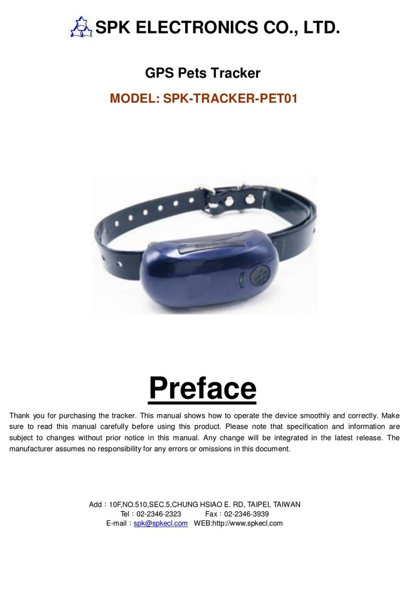 SPK Electronic Co SPK-TRACKER-PET01 User manual SPK Electronic Co SPK-TRACKER-PET01 User manual