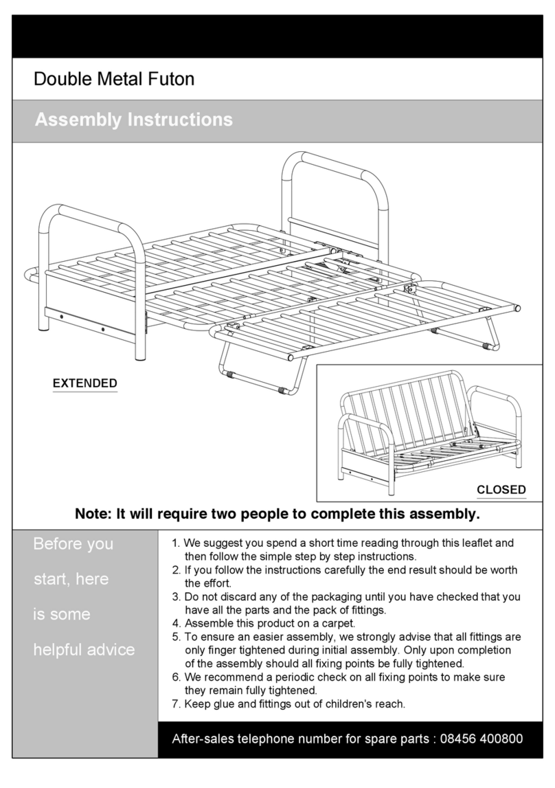 Argos Double Metal Futon 656/0898 Assembly instructions
