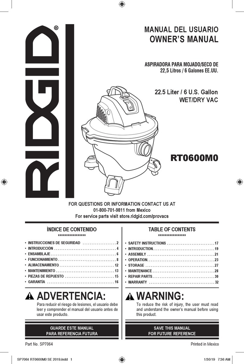 RIDGID RT0600M0 owner's manual
