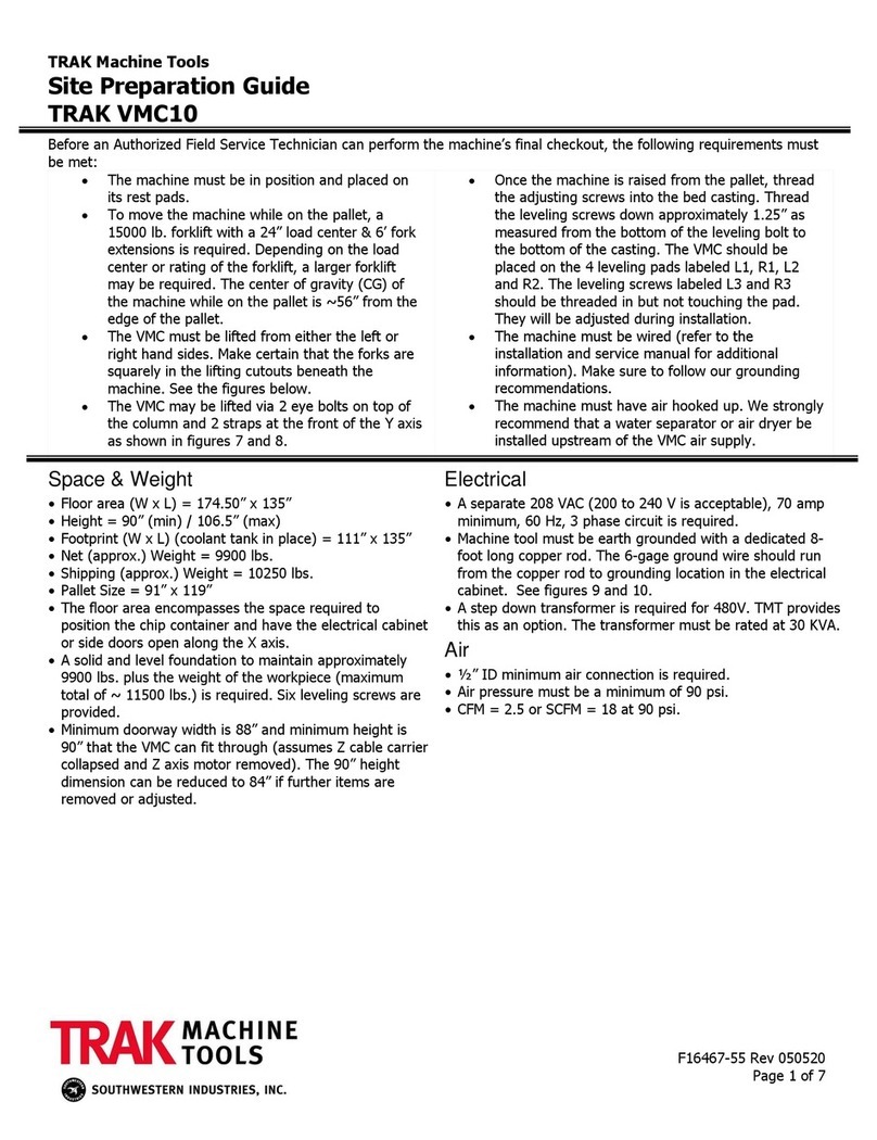 TRAK VMC10 Site preparation guide