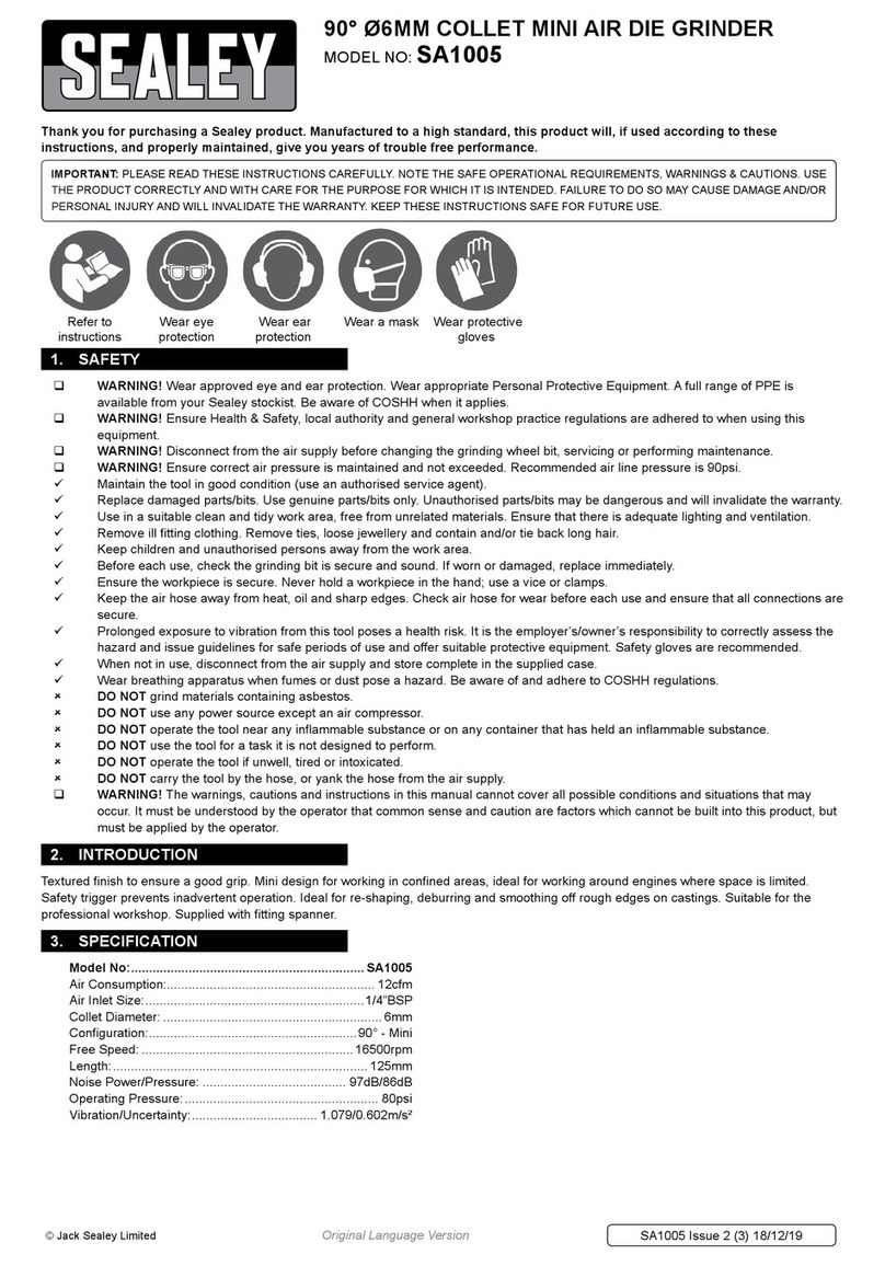 Sealey SA1005 User manual Sealey SA1005 User manual