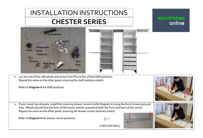 Wardrobes Online Chester Series installation instructions
