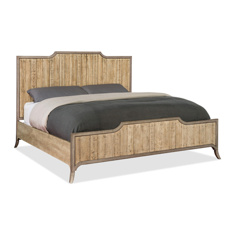 Hooker Furniture 5/0 Panel Headboard 1620-90351-LTBR Assembly instruction