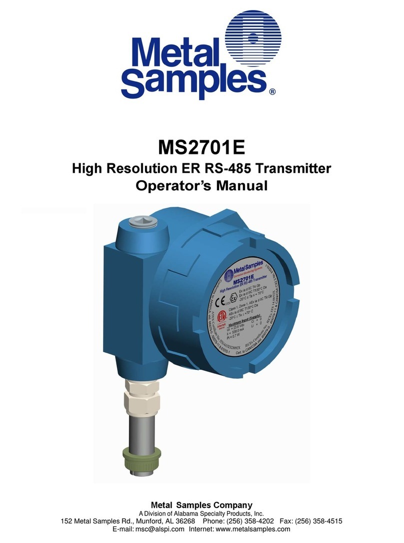 Metal Samples MS2701E Operator's manual