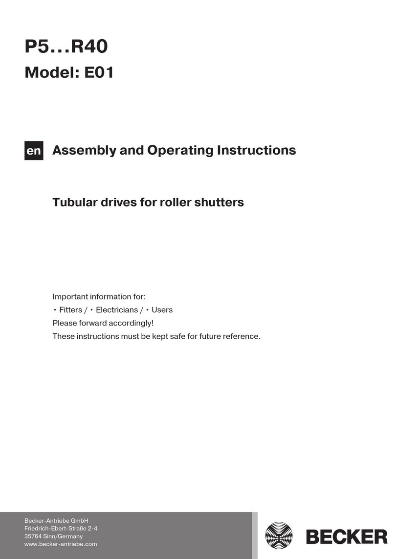 Becker E01 Series User manual Becker E01 Series User manual