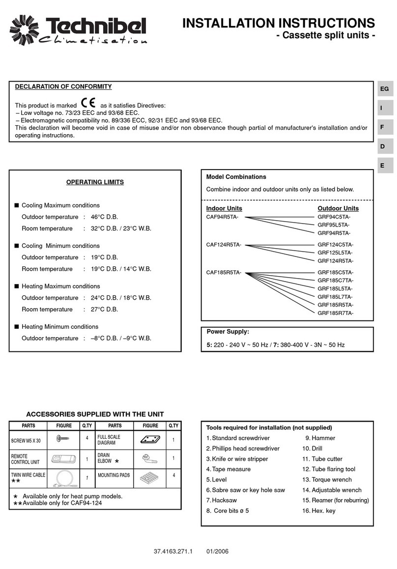 Technibel Climatisation CAF94 User manual