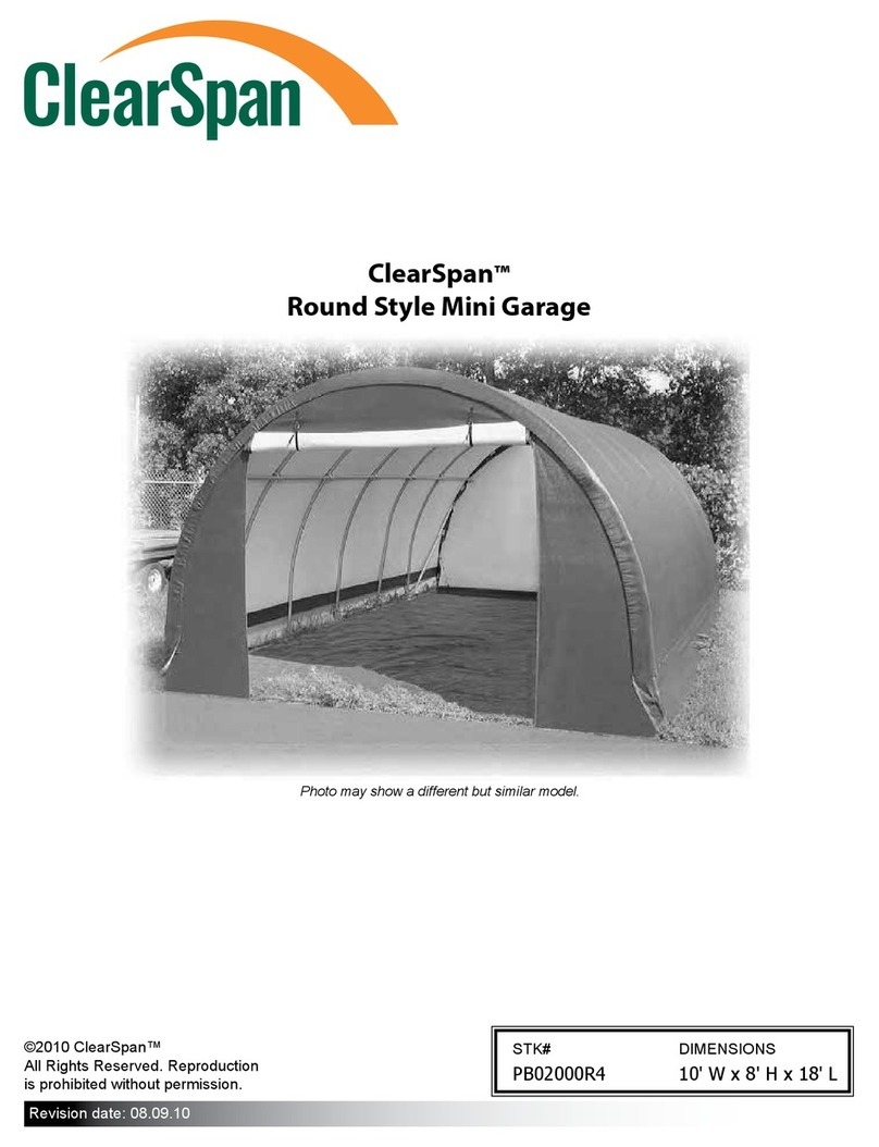 ClearSpan Round Style Mini Garage manual ClearSpan Round Style Mini Garage manual