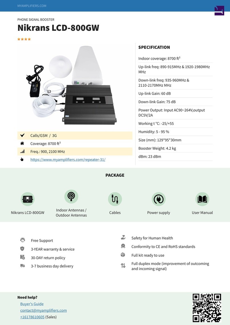 Nikrans LCD-800GW User manual
