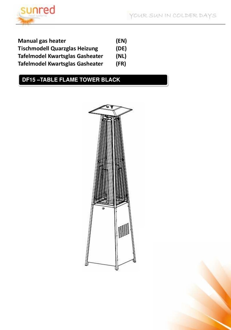 Sunred TABLE FLAME TOWER BLACK manual Sunred TABLE FLAME TOWER BLACK manual