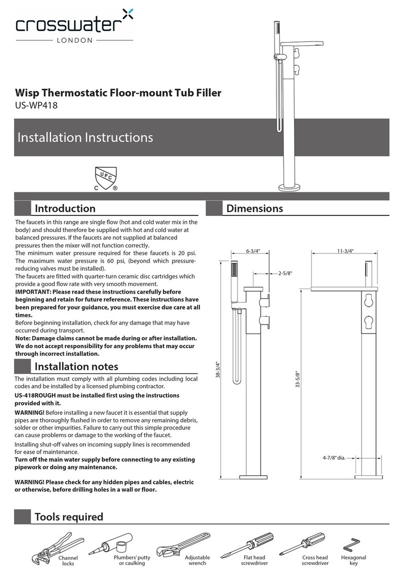 Crosswater Wisp US-WP418 User manual