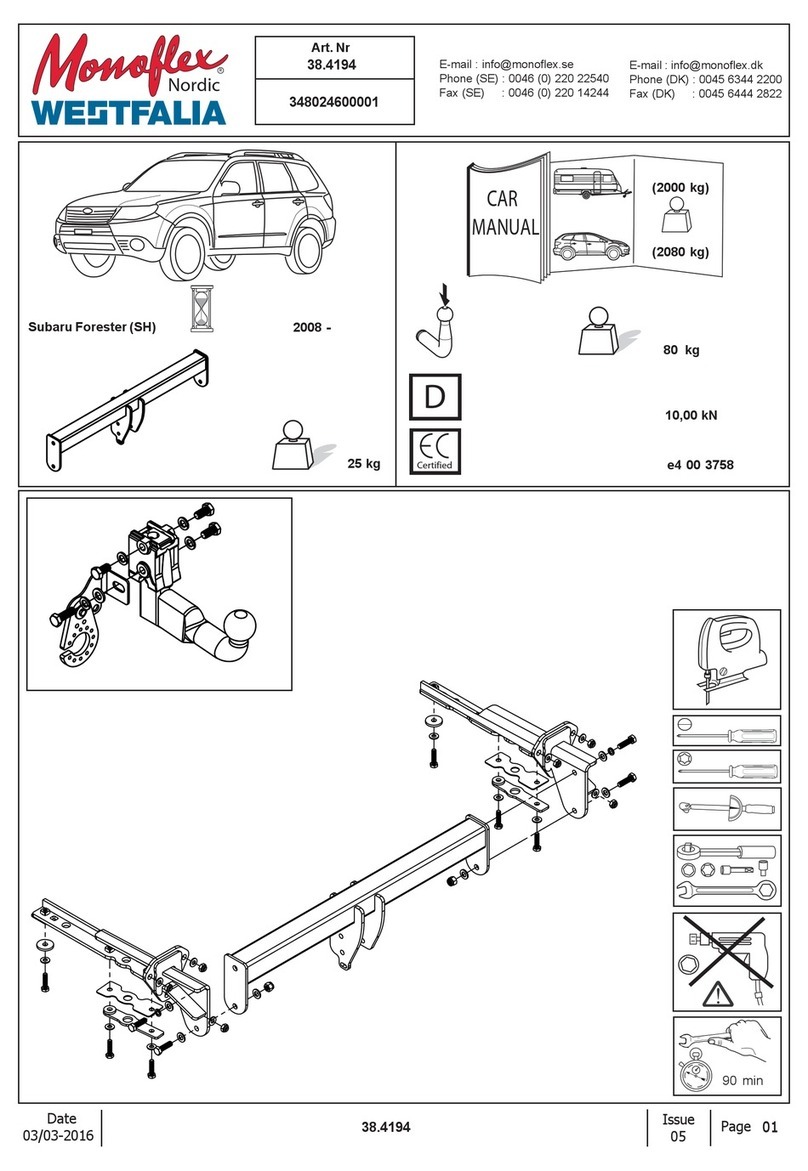 Westfalia Monoflex Nordic 38.4194 installation instructions