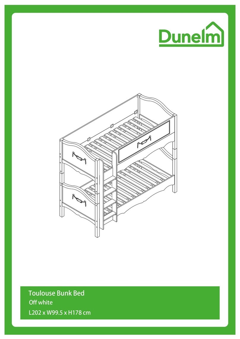 Dunelm Toulouse Bunk Bed 30306356 User manual