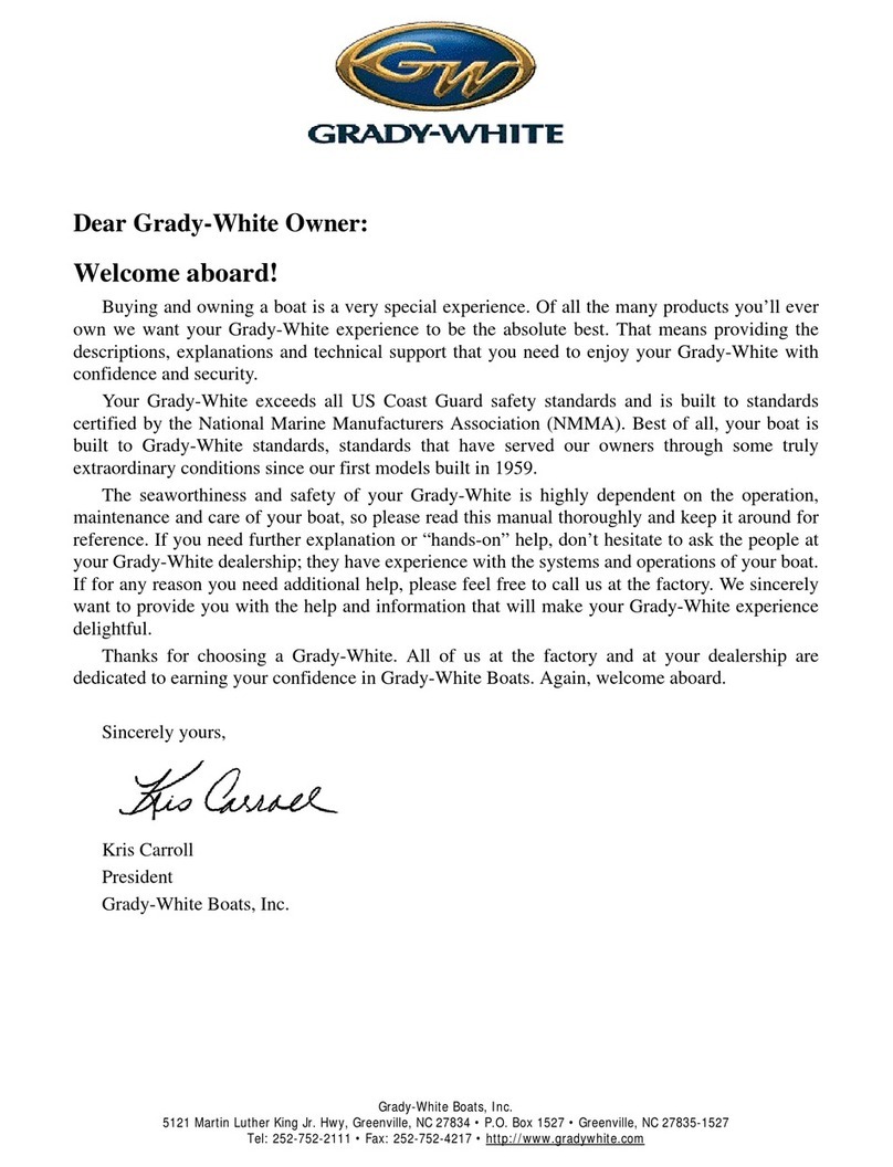 Grady-White Boats Adventure 208 owner's manual