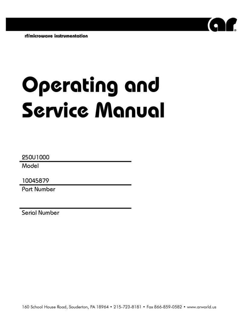 AR 250U1000 Operating and service manual
