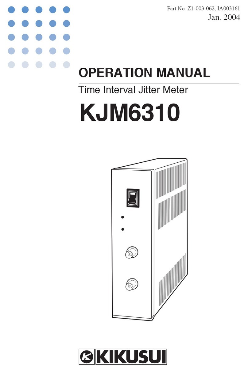 Kikusui KJM6310 Operation manual
