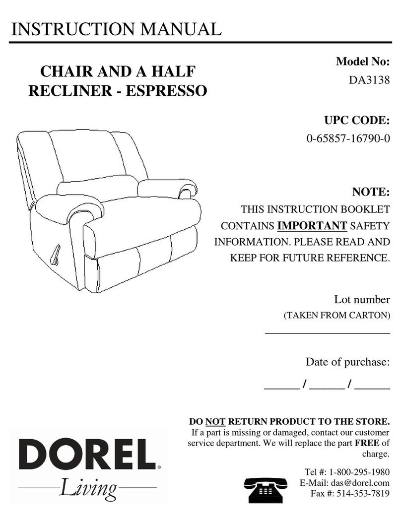Dorel Living DA3138 instruction manual Dorel Living DA3138 instruction manual