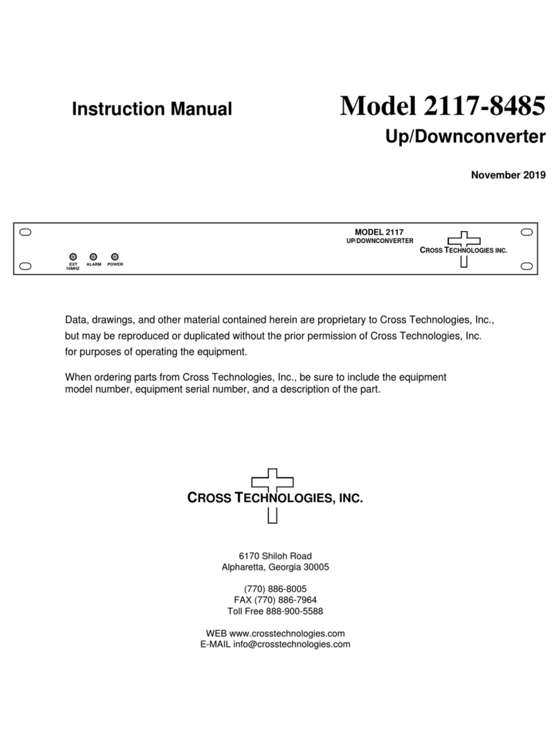 Cross Technologies 2117-8485 User manual