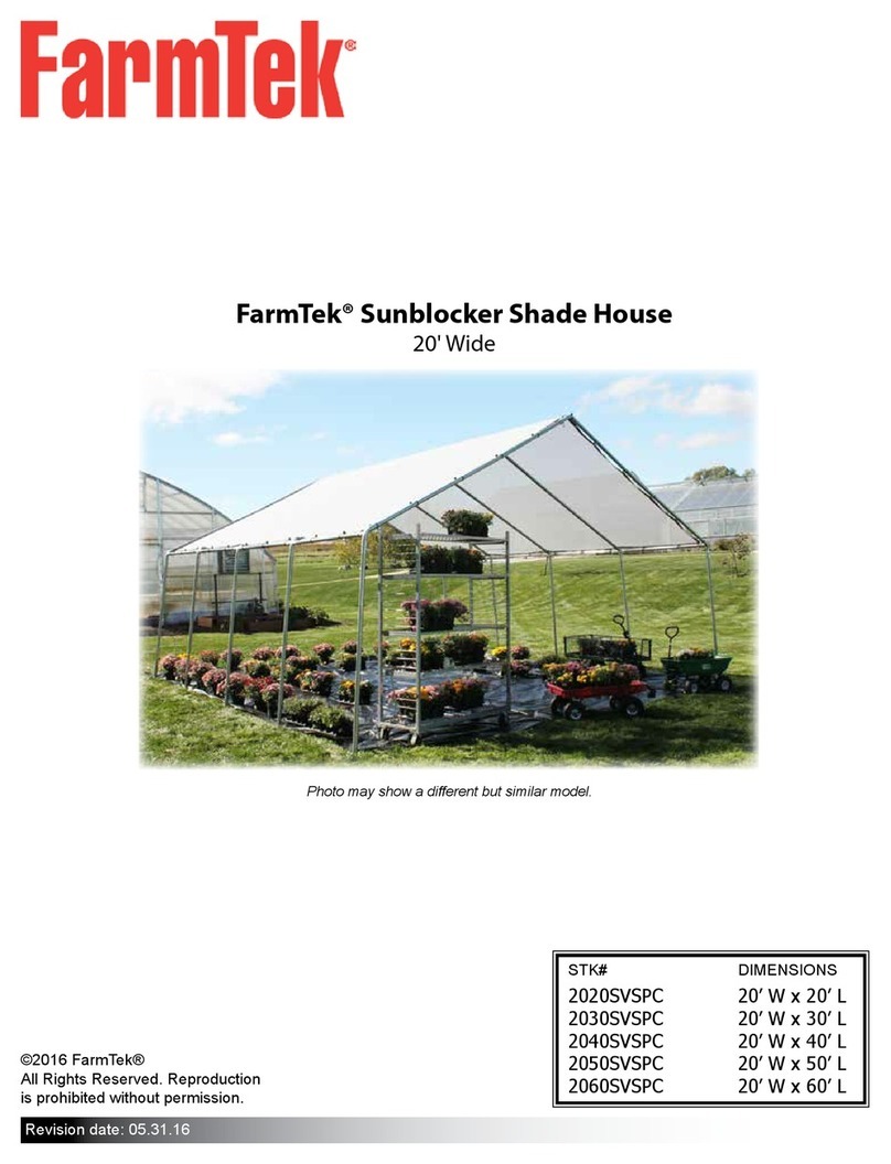 FarmTek Sunblocker Shade House 2020SVSPC Assembly instructions