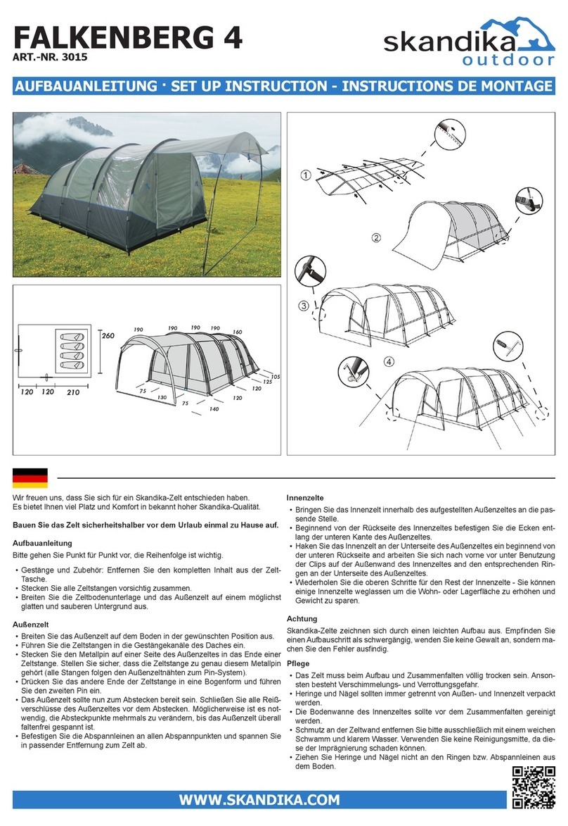 skandika outdoor FALKENBERG 4 Setup Instruction