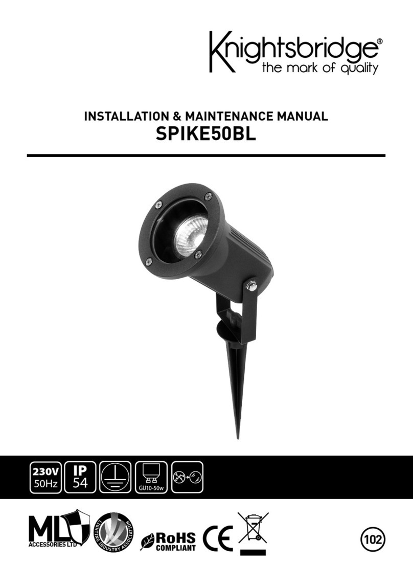 Knightsbridge SPIKE50BL Installation & maintenance manual