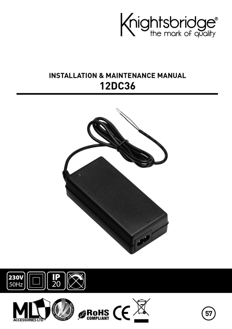 Knightsbridge 12DC36 Installation & maintenance manual