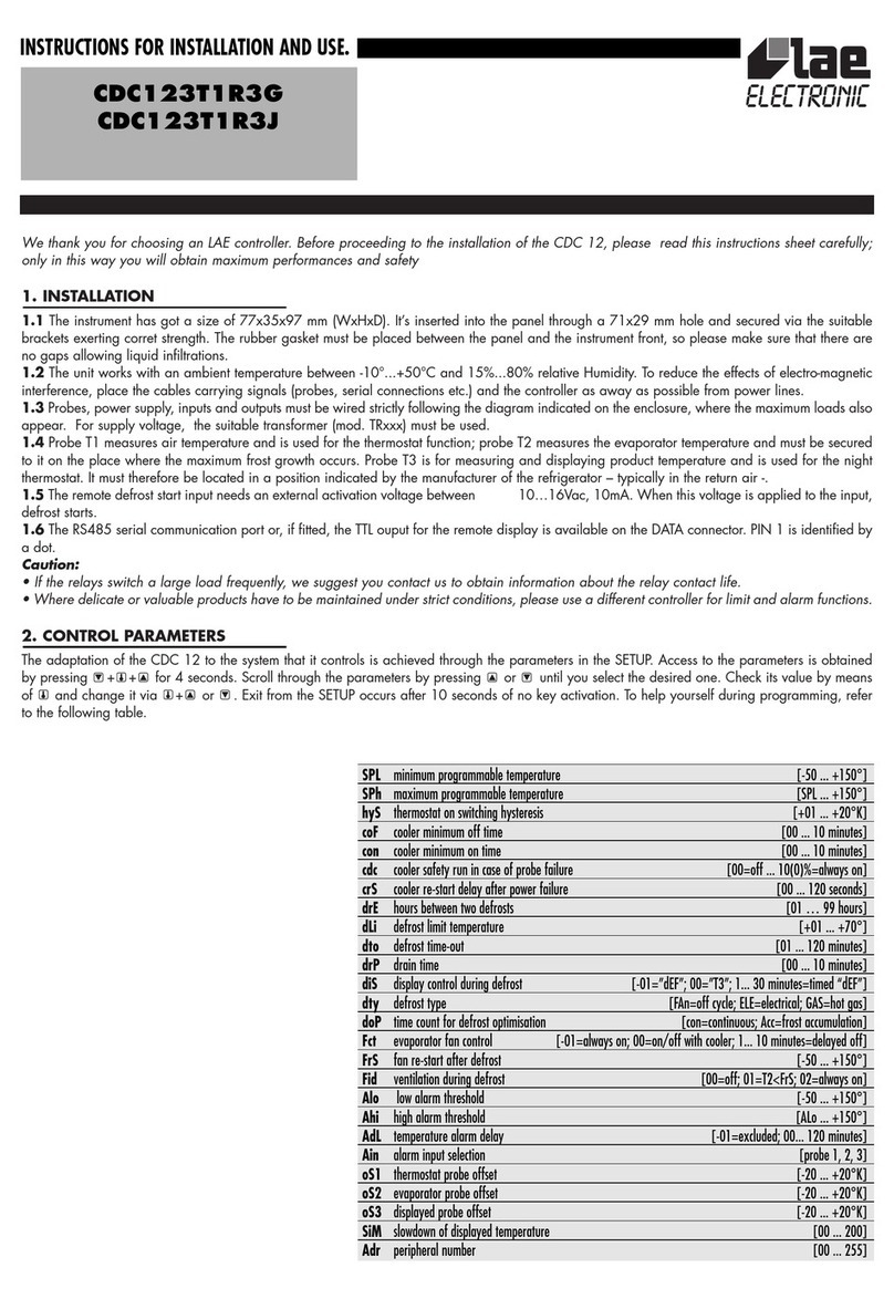 LAE electronic CDC123T1R3G User manual