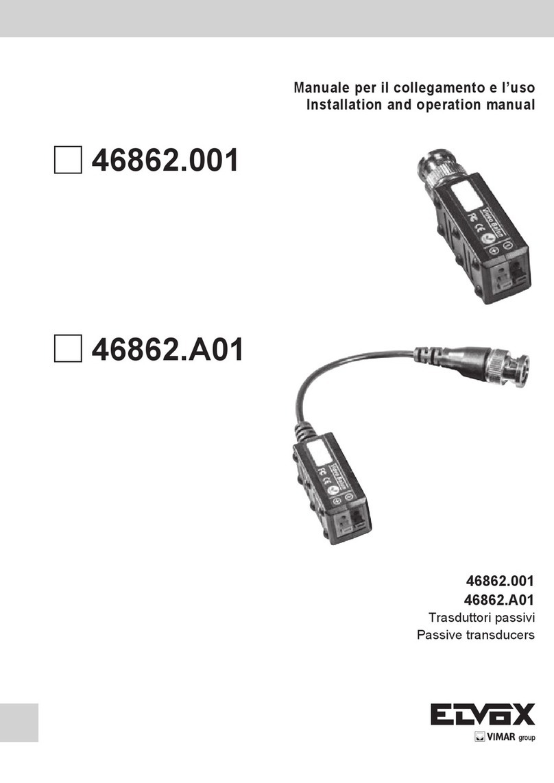 Vimar ELVOX 46862.001 Installation and operation manual