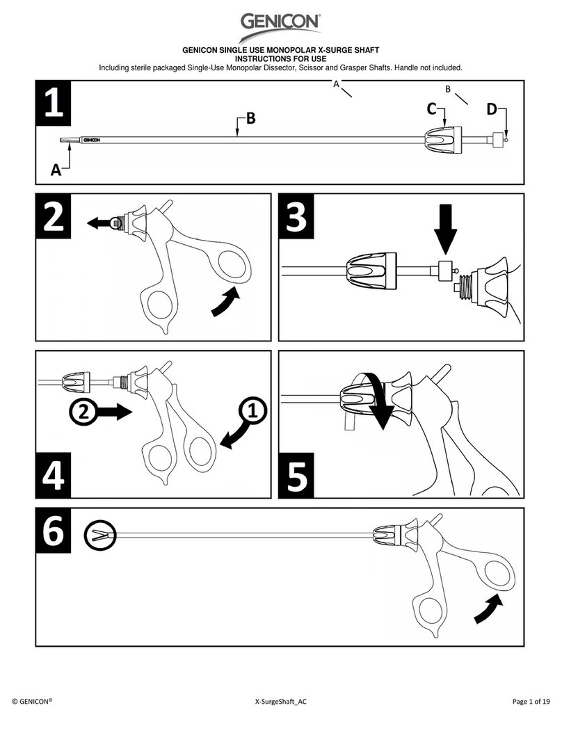 GENICON SINGLE USE MONOPOLAR X-SURGE SHAFT Instructions for use