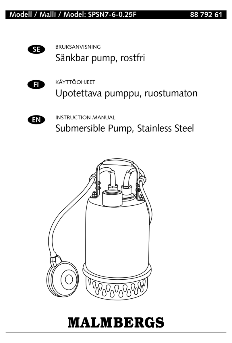 Malmbergs SPSN7-6-0.25F instruction manual