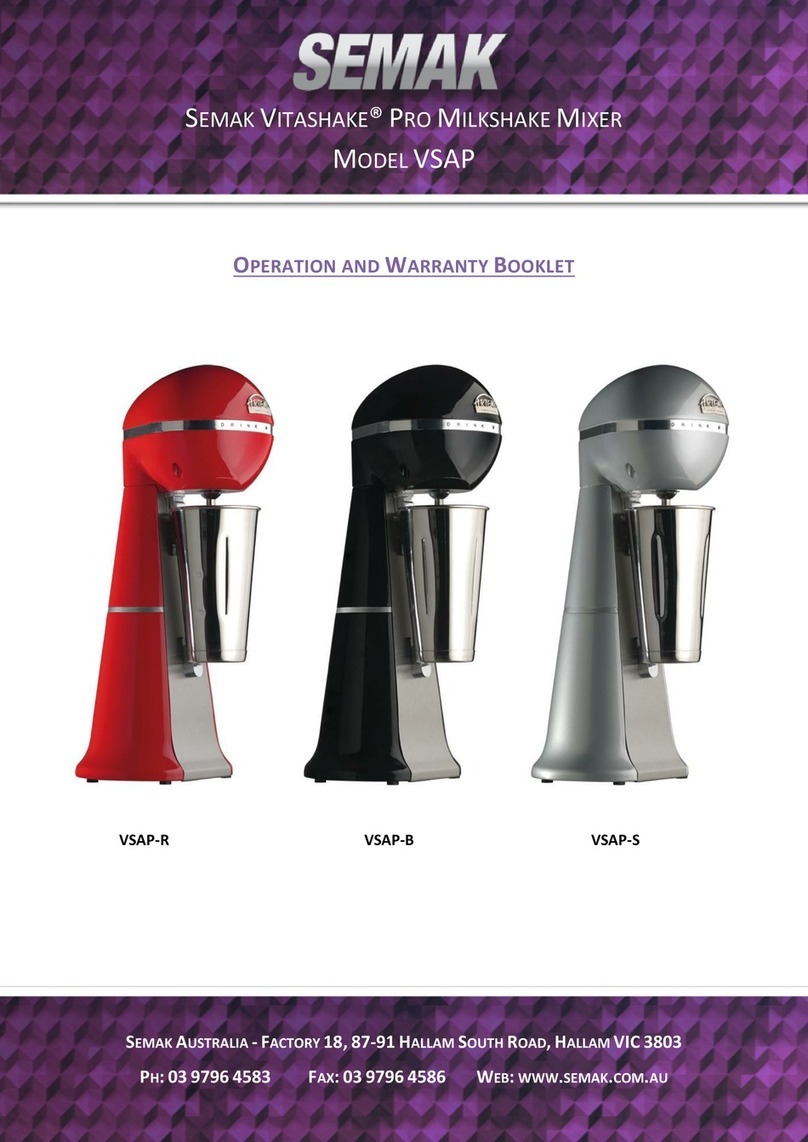 SEMAK VITASHAKE PRO VSAP Series Installation and operation manual