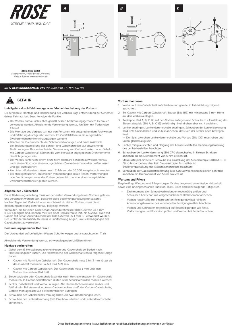Rose electronics XTREME COMP HIGH RISE User manual