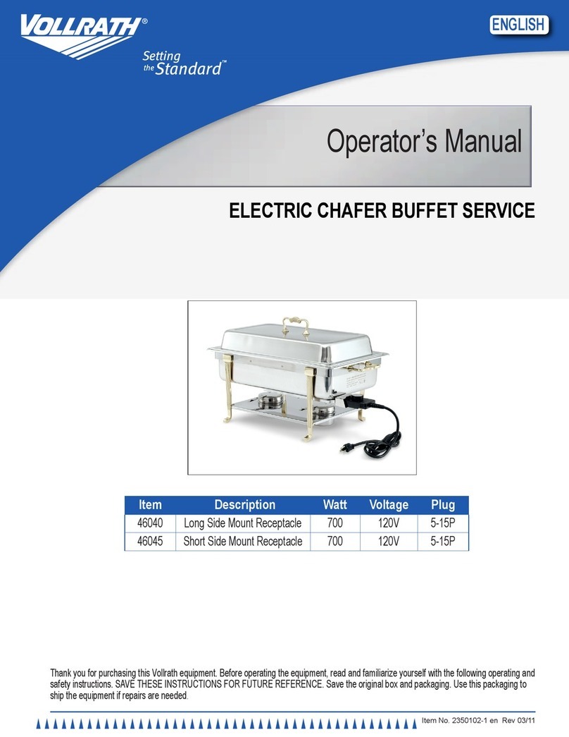Vollrath 46040 User manual