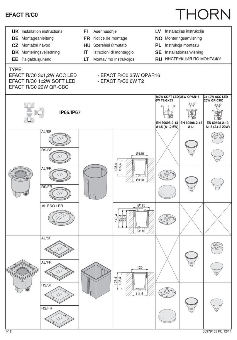 Thorn EFACT R/C0 Series installation instructions