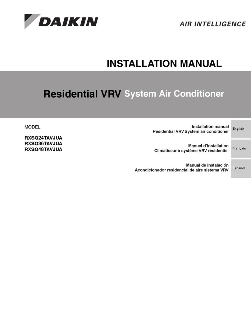 Daikin RXSQ24TAVJUA installation manual Daikin RXSQ24TAVJUA installation manual