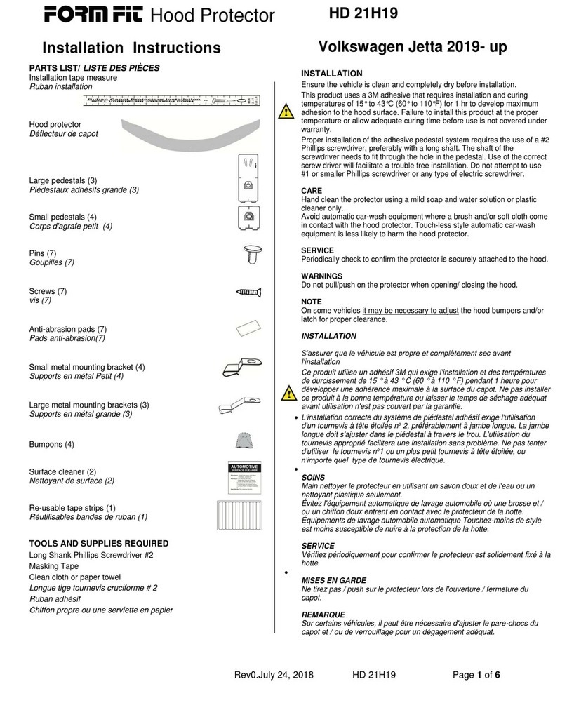 FormFit HD 21H19 User manual