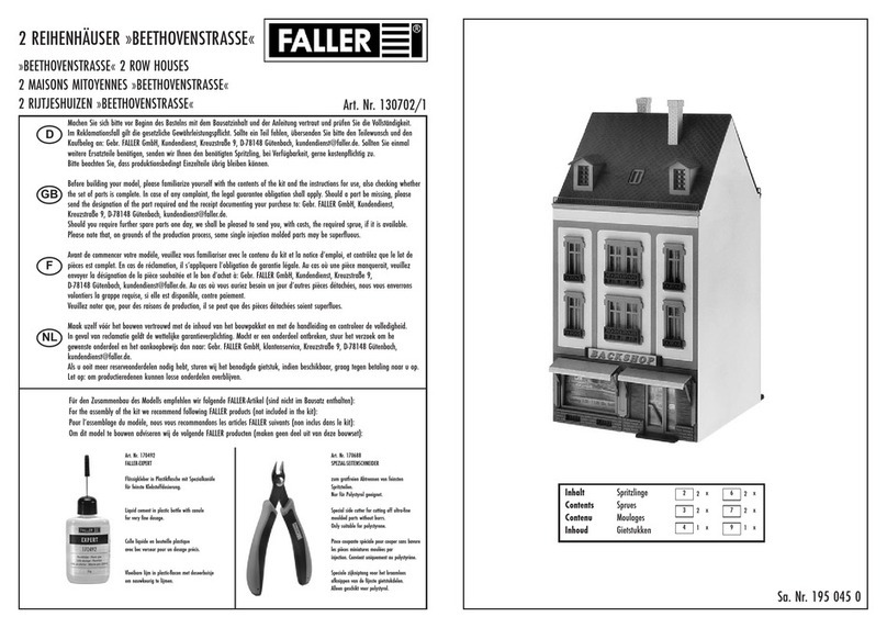 Faller BEETHOVENSTRASSE 2 ROW HOUSES manual