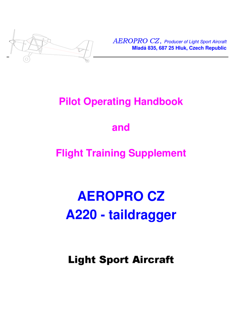 Aeropro A220 Pilot's operating handbook and flight training supplement