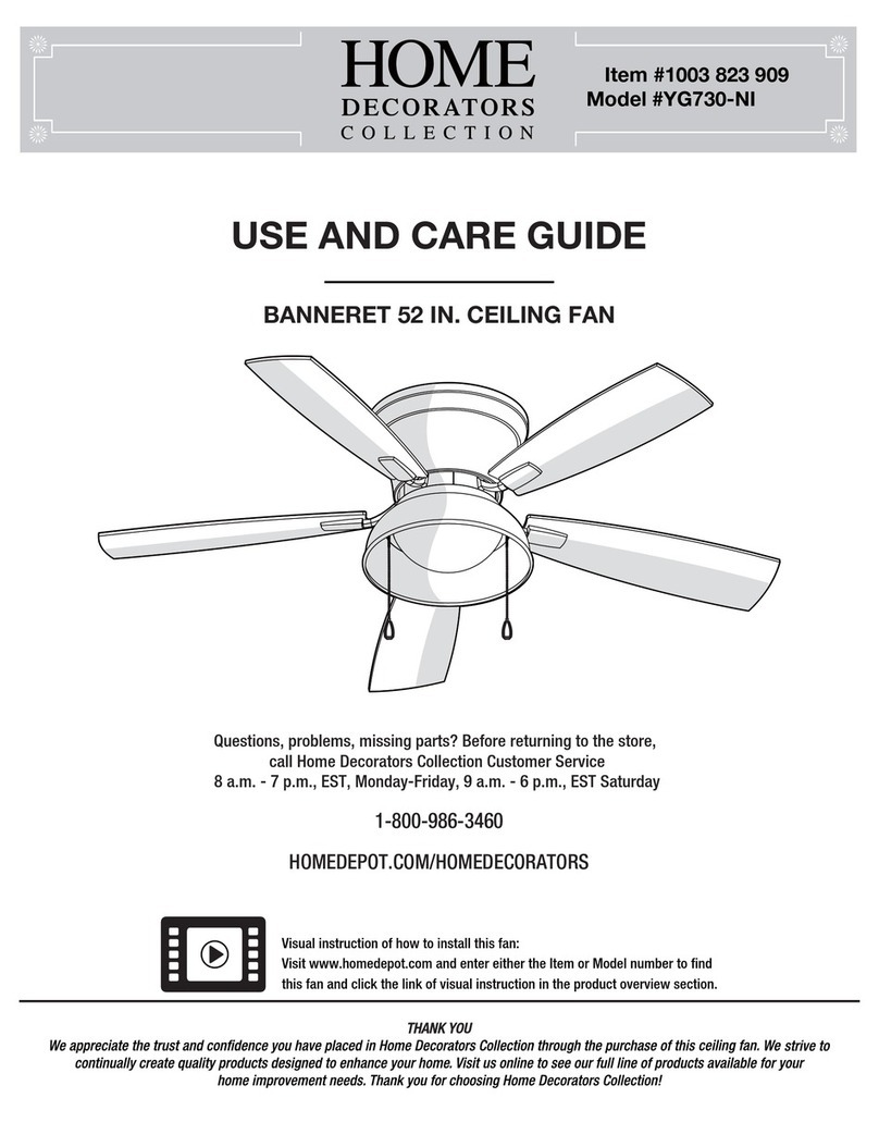 Home Decorators Collection BANNERET Use and care guide Home Decorators Collection BANNERET Use and care guide