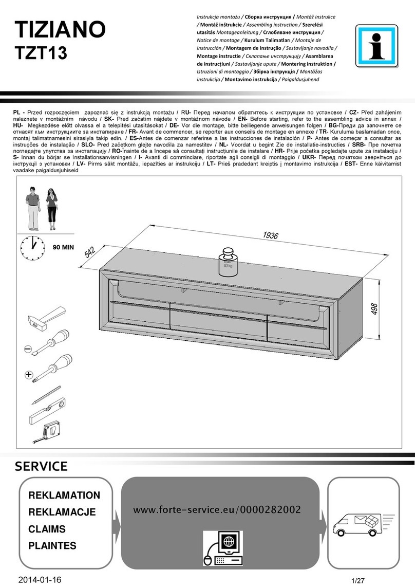 Forte TIZIANO TZT13 Assembling Instruction