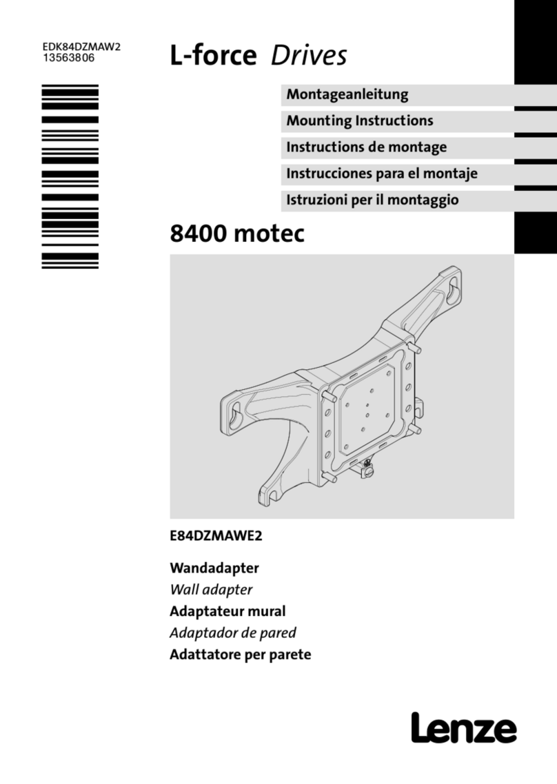 Lenze E84DZMAWE2 Mounting instructions