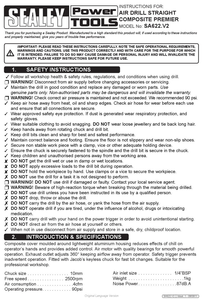 Sealey PREMIER SA622.V2 instructions