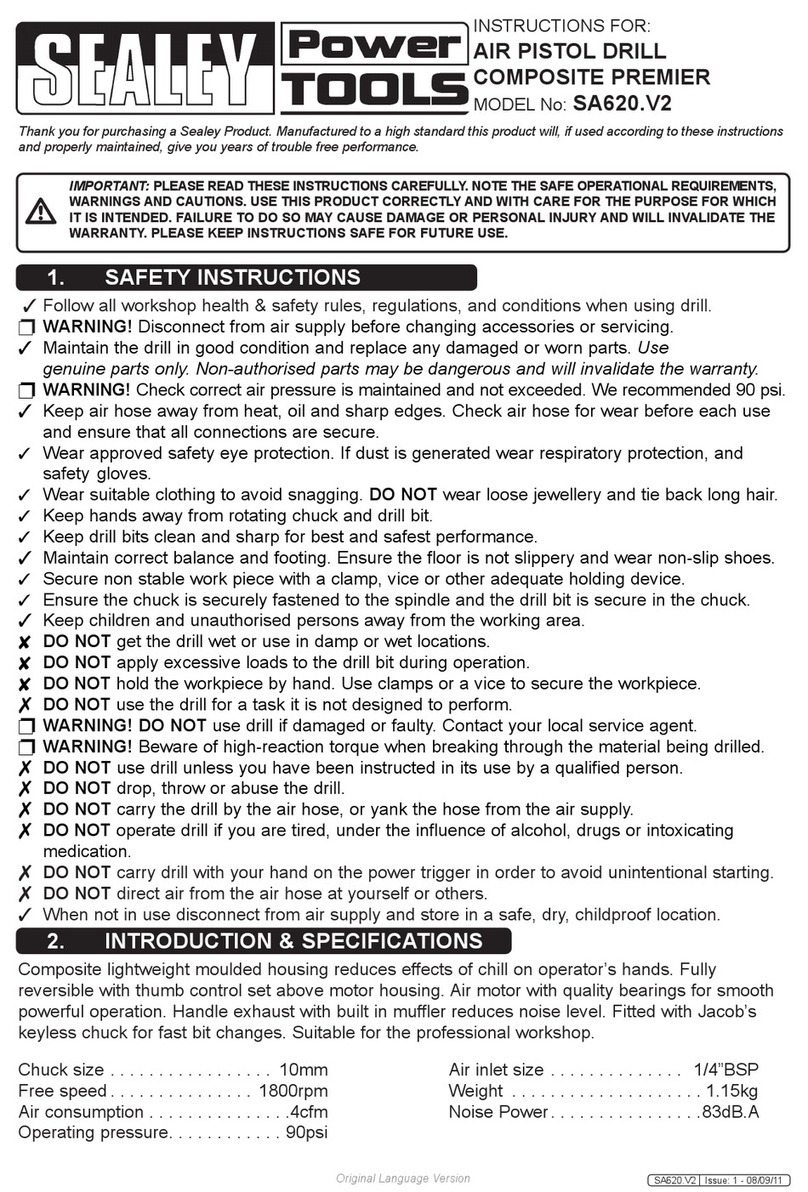 Sealey Power Tools SA620.V2 User manual