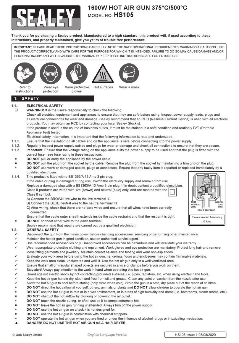 Sealey HS105 User manual