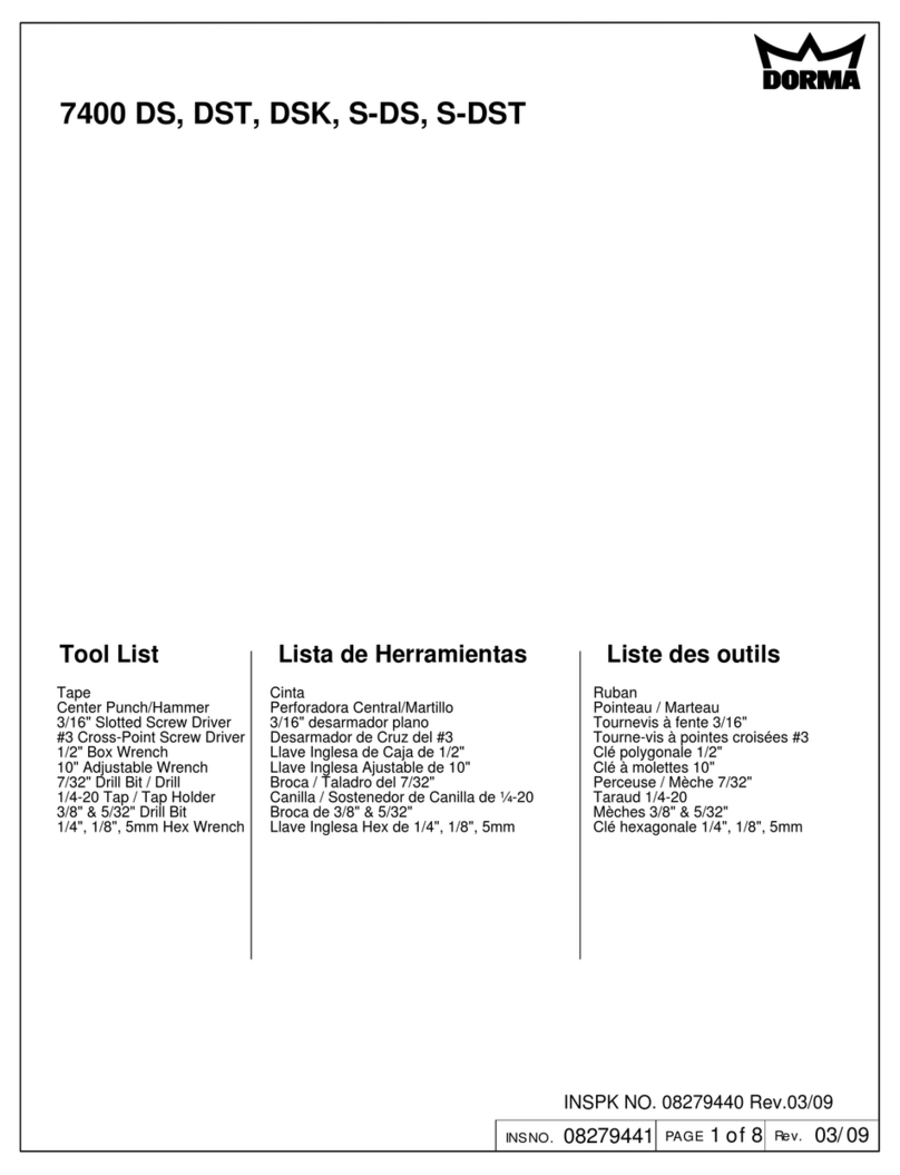 Dorma 7400 DS manual
