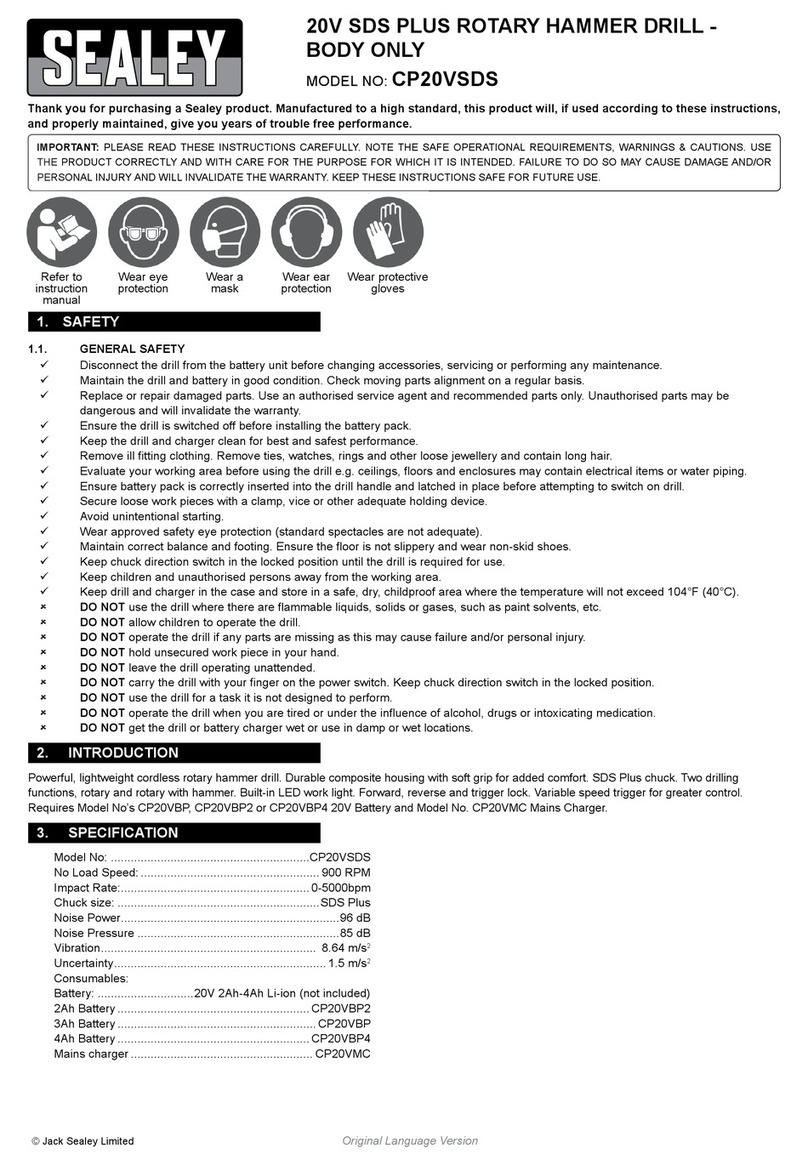 Sealey CP20VSDS User manual