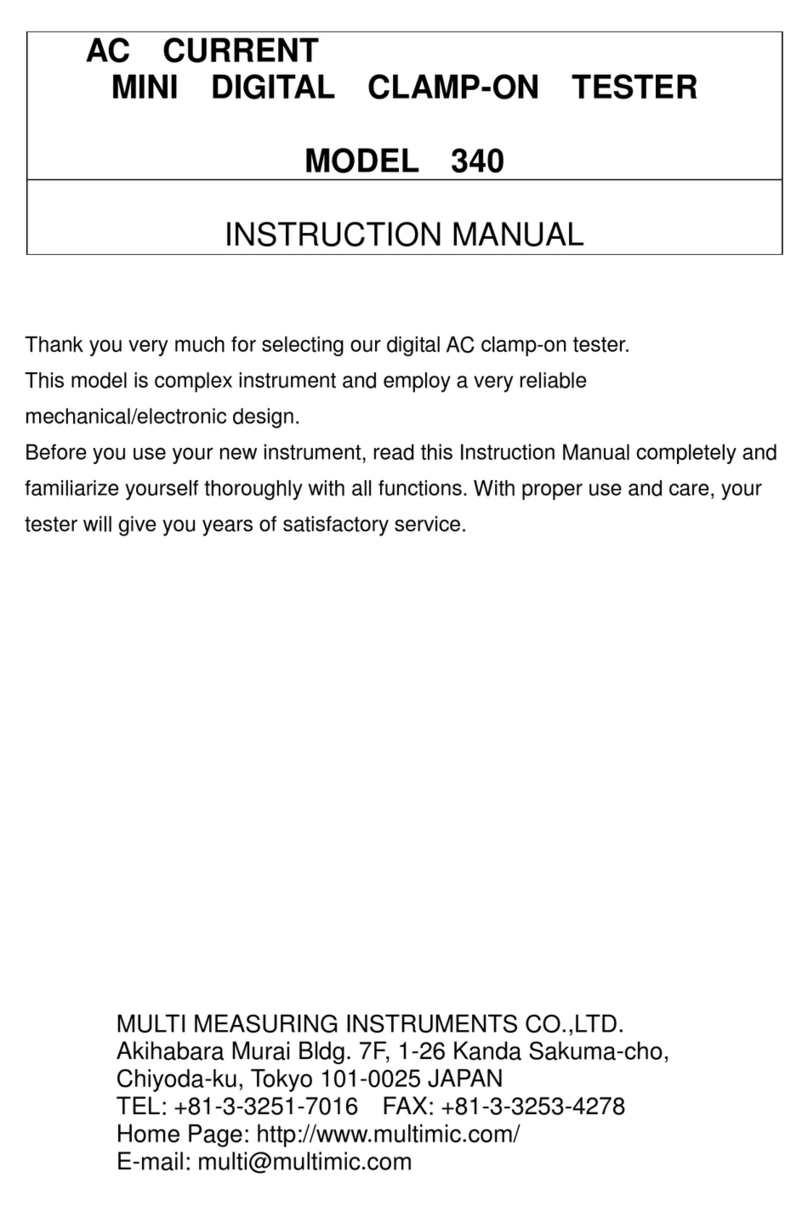 MULTI MEASURING INSTRUMENTS 340 User manual