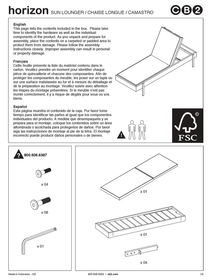 CB2 HORIZON Assembly instructions CB2 HORIZON Assembly instructions