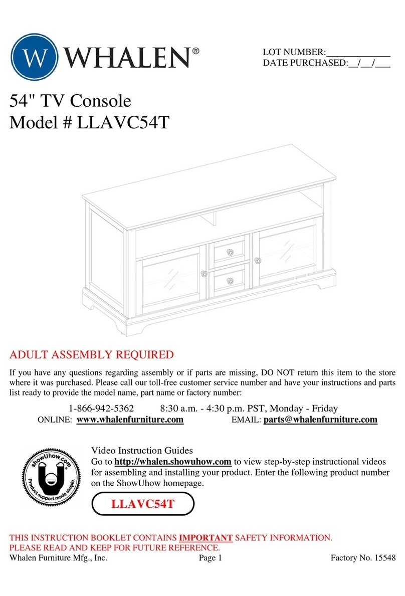 Whalen LLAVC54T Assembly instruction
