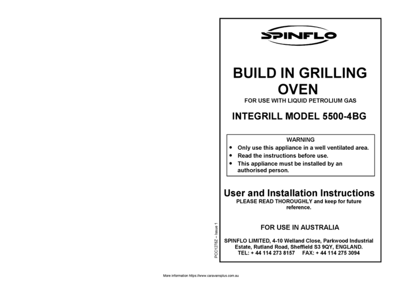 spinflo INTEGRILL 5500-4BG User and installation instructions
